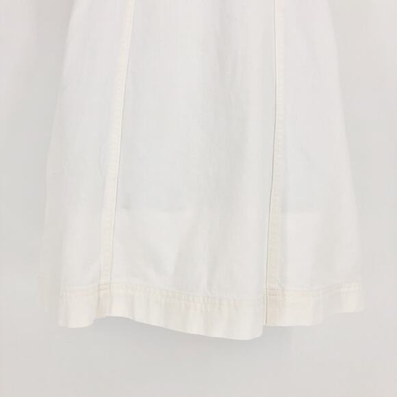 Madewell Womens Denim Mini Dress 4 White Button Front Sleeveless Square Neck NWT - Picture 8 of 10